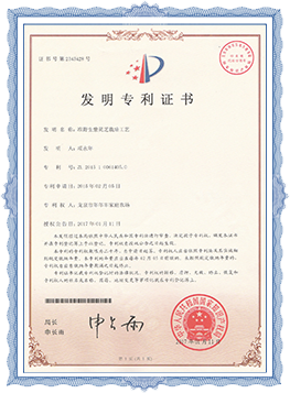 石家庄发明专利证书